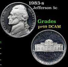 Proof 1983-s Jefferson Nickel 5c Grades GEM++ Proof Deep Cameo