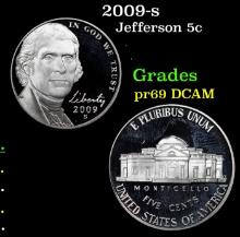 Proof 2009-s Jefferson Nickel 5c Grades GEM++ Proof Deep Cameo