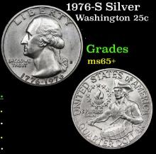 1976-S Silver Washington Quarter 25c Grades GEM+ Unc