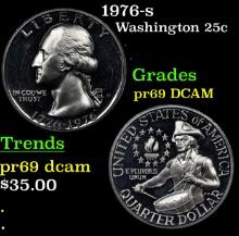 Proof 1976-s Washington Quarter 25c Grades GEM++ Proof Deep Cameo