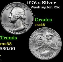 1976-s Silver Washington Quarter 25c Grades GEM+++ Unc