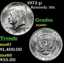 1972-p Kennedy Half Dollar 50c Grades GEM++ Unc