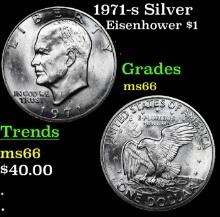 1971-s Silver Eisenhower Dollar 1 Grades GEM+ Unc