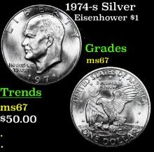 1974-s Silver Eisenhower Dollar 1 Grades GEM++ Unc