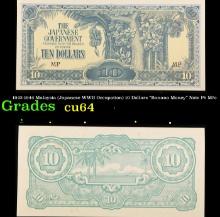1942-1944 Malaysia (Japanese WWII Occupation) 10 Dollars "Banana Money" Note P# M7c Grades Select CU