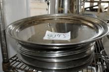 Assorted Round Stainless Serving Trays