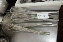 Assorted Whisks and Strainers