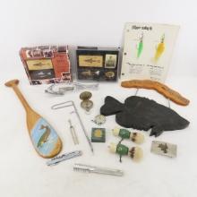 Fishing decoratives, new lures, compasses & more