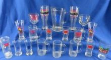 Beer mugs & glasses Schmidt, Pabst, Budweiser