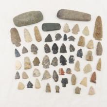 Assorted Arrow Points and American Indian Stones