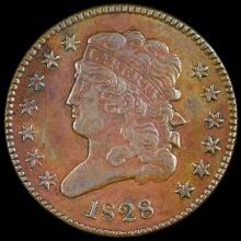1828 13 stars U.S. classic head half cent