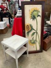 Wooden Sunflower Picture, Table