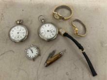 Waltham Pocket Watches, Knife, Wrist Watches