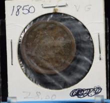 1850 Large Cent vg