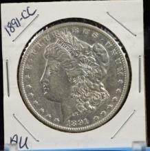 1891-CC Morgan Dollar AU Key Date