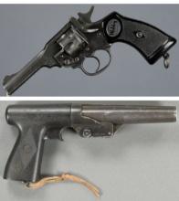 One British Revolver and One American Flare Gun