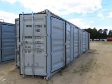 40' sea container high cube w/ 4 sets of doors on side