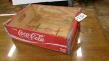 CROOKSTON, MN. 32  BOTTLE COKE CRATE, white on red,   6 / 77
