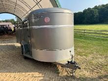 2007 Corn Pro 12' Bumper Hitch Livestock Trailer - Sells Certified