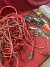 Large electrical cord, power inverter, tools