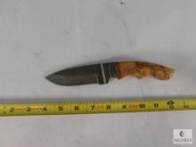Knife with Wooden Ornate Handle