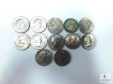 12 Mixed Date and Mint Susan B Anthony Dollars