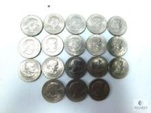 18 Mixed Date and Mint Susan B Anthony Dollars