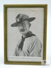 Framed Photo of Lieutenant General Sir Robert Baden-Powell, Bart., K.C.B., K.C.V.O.