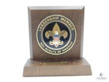 Wooden Plaque for Leadership Member Boy Scouts of America