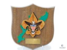 Okinawa Federation Boy Scouts 13th World Jamboree Wooden Plaque