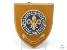 Boy Scouts International Bureau Wooden Plaque