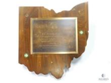 1958 Boy Scouts of America Wooden Ohio Plaque - for their Safety Good Turn 1958 Campaign