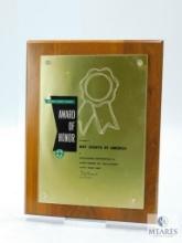 1958 National Safety Council Award of Honor Wooden Plaque - for their Safety Good Turn 1958 Campa...