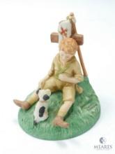 The Hero-Worshipper Porcelain Figurine by Norman Rockwell