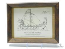 Reprint of The Good Ship Scouting Pen and Ink Sketch by Lord Baden-Powell