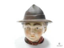 Boy Scout Ceramic Head Figure