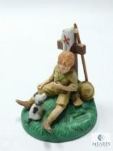 The Hero-Worshipper Porcelain Figurine by Norman Rockwell