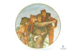 1962 Boy Scouts of America Calendar - "Pointing the Way" - Norman Rockwell - Ceramic Plate