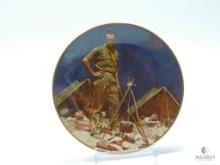 1956 Boy Scouts of America Calendar - "The Scoutmaster" - Norman Rockwell - Ceramic Plate