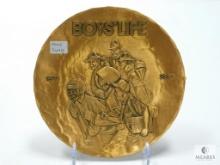 Wendell August Boy's Life 1911-2001 90th Anniversary Bronze Plate