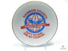 Boy Scouts of America Rainbow Council Character Counts! Duty to God and My Country Ceramic Plate