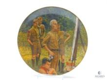 1969 Boy Scouts of America Calendar - "Beyond the Easel" - Norman Rockwell - Ceramic Plate