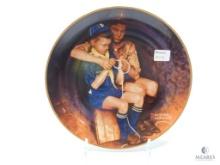 1962 Boy Scouts of America Calendar Series - "A Guiding Hand" - Norman Rockwell - Ceramic Plate