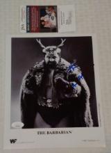 Barbarian Autographed Signed 8x10 Photo WWE JSA WWF Wrestling NWA WCW Sione