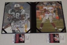 Eli Manning & Curtis Martin HOF Autographed Signed Photos NFL MetLife Promo Gift JSA 2 Separate 8x10