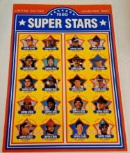 1989 MSA Baseball Super Stars Uncut Sheet Proof Tea Ripken Boggs MLB 20 Card Set Stars HOFers