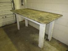 Large Wooden Work Shop Table