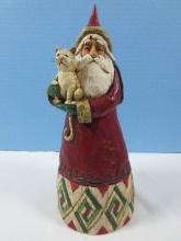 Collectors Jim Shore Folk Art Heartwood Creek Collection Resin 10 3/4" Charming Santa Claus