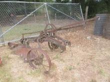 Antique 2 Bottom Plow Agriculture Farm Equipment- Approx 11'5"L x 4'3"