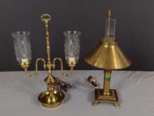 2 Brass Table Lamps incl Orient Express